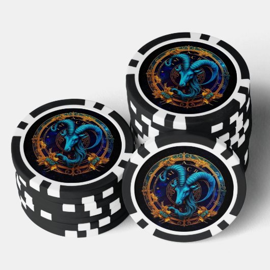 Capricorn Zodiac Poker Chips - Astrologie Chips (Stapel)