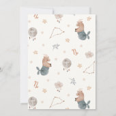 Capricorn Zodiac Schild Babydusche Einladung (Rückseite)