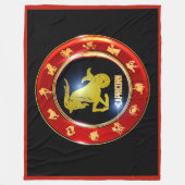 Capricorn Zodiac Sign Astrologie Fleece Blanket (Vorderseite)