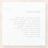 Capricorn Zodiac Sign Astrologie Glasuntersetzer (Rückseite)