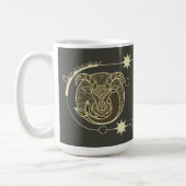 Capricorn Zodiac Sign Astrologie Mandala Spirituel Kaffeetasse (Links)