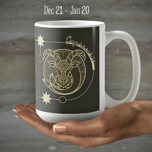 Capricorn Zodiac Sign Astrologie Mandala Spirituel Kaffeetasse