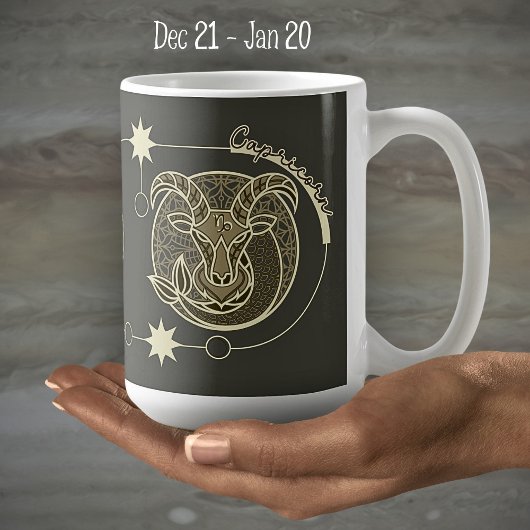 Capricorn Zodiac Sign Astrologie Mandala Spirituel Kaffeetasse