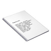 Capricorn Zodiac Sign Astrologie Schwarz-weiß Notizblock (Rechte Seite)