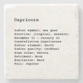 Capricorn Zodiac Sign Astrologie Steinuntersetzer (Vorderseite)