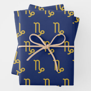 Capricorn Zodiac Sign Astrologisch Geschenkpapier Set