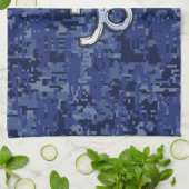 Capricorn Zodiac Sign auf Navy Digital Camouflage Handtuch (Gefaltet)
