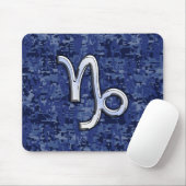 Capricorn Zodiac Sign auf Navy Digital Camouflage Mousepad (Mit Mouse)