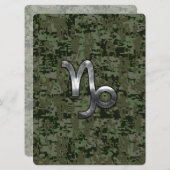 Capricorn Zodiac Sign auf olivengrüne digitale Cam (Vorne/Hinten)