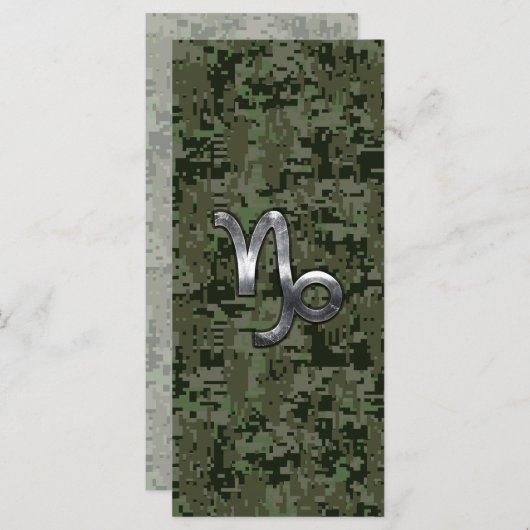 Capricorn Zodiac Sign auf olivengrüne digitale Cam (Vorne/Hinten)