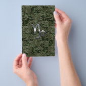 Capricorn Zodiac Sign auf olivengrüne digitale Cam Flyer (Handgriff)