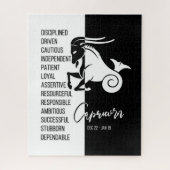 Capricorn Zodiac Sign, Black & White Jigsaw Puzzle (Vertikal)
