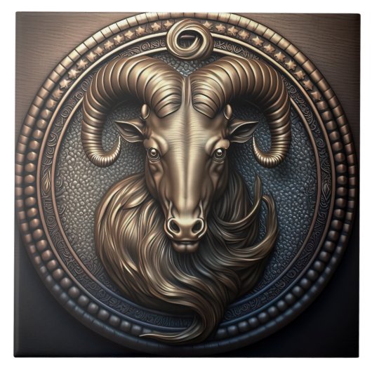 Capricorn Zodiac Sign Capricorn Horoskop Fliese (Vorderseite)