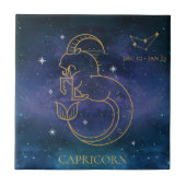 Capricorn Zodiac Sign Constellation dekorativ Fliese (Vorderseite)