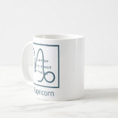 Capricorn Zodiac Sign Fun Quote Eleganter Blauer T Kaffeetasse (Vorderseite Links)