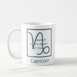 Capricorn Zodiac Sign Fun Quote Eleganter Blauer T Kaffeetasse