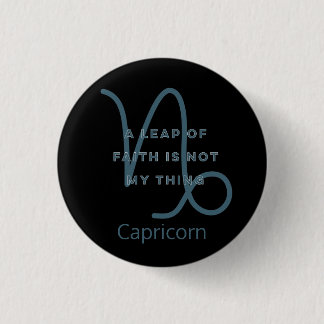 Capricorn Zodiac Sign Fusion Zitat Blue Geburtstag Button