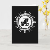 Capricorn Zodiac Sign Goat Cosmic Sternexplosion D Karte (Gelbe Blume)