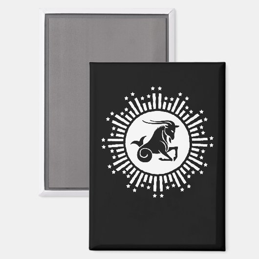Capricorn Zodiac Sign Goat Cosmic Sternexplosion D Magnet (Vorderseite/Rückseite)