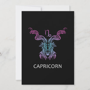 Capricorn Zodiac Sign Goat Design Geburtstagsgesch Einladung