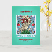 Capricorn Zodiac Sign Happy Birthday Karte (Gelbe Blume)
