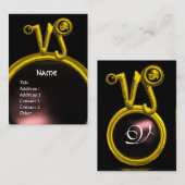 CAPRICORN ZODIAC SIGN JEWEL MONOGRAM VISITENKARTE (Vorne/Hinten)