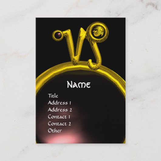 CAPRICORN ZODIAC SIGN JEWEL MONOGRAM VISITENKARTE (Vorderseite)