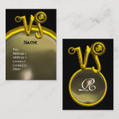 CAPRICORN ZODIAC SIGN JEWEL MONOGRAM VISITENKARTE (Vorne/Hinten)