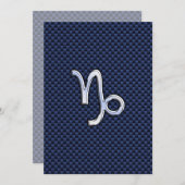 Capricorn Zodiac Sign Marine Stil mit blauen Kohle (Vorne/Hinten)