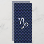 Capricorn Zodiac Sign Marine Stil mit blauen Kohle (Vorne/Hinten)