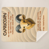 Capricorn Zodiac Sign Modern 3D Astrology Design Sherpadecke (Vorderseite (Horizontal))