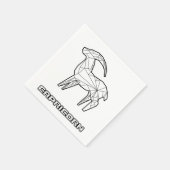 Capricorn Zodiac Sign Napkin Serviette (Ecke)