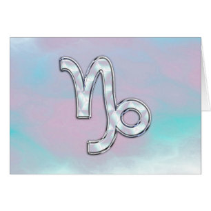Capricorn Zodiac Sign on Mother Pearl Style