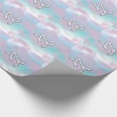 Capricorn Zodiac Sign on Mother Pearl Style Geschenkpapier (Ecke)