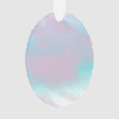 Capricorn Zodiac Sign on Mother Pearl Style Ornament (Rückseite)