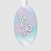 Capricorn Zodiac Sign on Mother Pearl Style Ornament (Vorderseite)