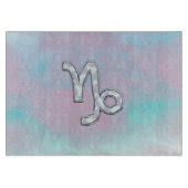 Capricorn Zodiac Sign on Mother Pearl Style Schneidebrett (Vorderseite)