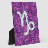 Capricorn Zodiac Sign Pink Digital Camouflage Fotoplatte (Seite)