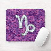 Capricorn Zodiac Sign Pink Digital Camouflage Mousepad (Mit Mouse)
