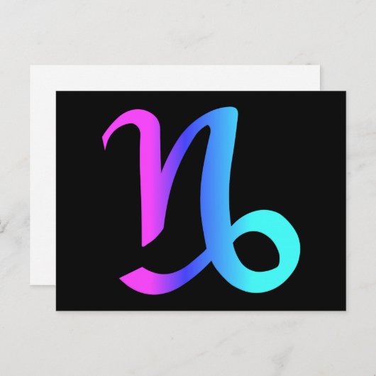 Capricorn Zodiac Sign Postcard Postkarte (Vorne/Hinten)