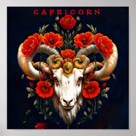 Capricorn Zodiac Sign Poster