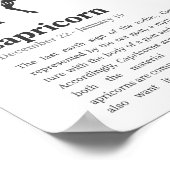 Capricorn Zodiac Sign Poster (Ecke)