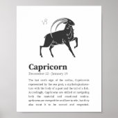 Capricorn Zodiac Sign Poster (Vorne)