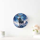 Capricorn Zodiac Sign Poster Runde Wanduhr (Zuhause)