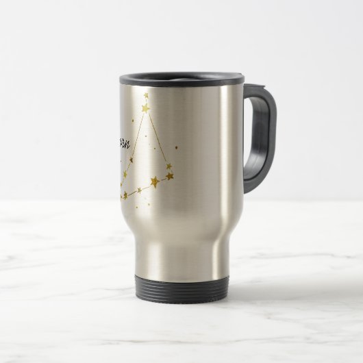 Capricorn Zodiac Sign Travel Coffee Mug Reisebecher (VorderseiteRechts)