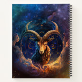 Capricorn Zodiac Sign Watercolor Design Notizblock (Rückseite)