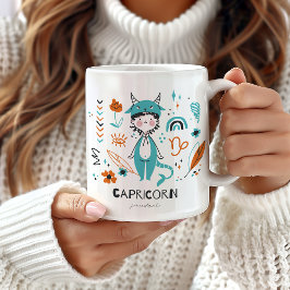 Capricorn Zodiac Signature Tasse, Niedlich Kaffeetasse
