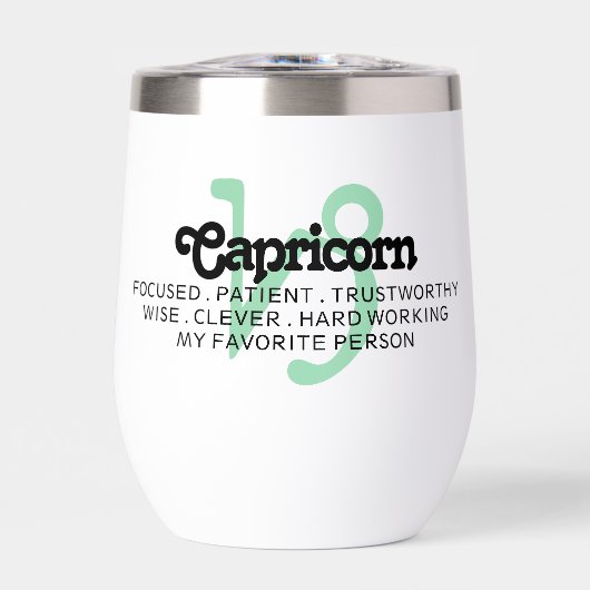 Capricorn Zodiac signieren benutzerdefinierte Eige (Vorderseite)