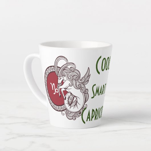 Capricorn zodiac signiert personalisierte Kaffee-T Milchtasse (Linke Ecke)