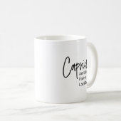 Capricorn zodiac signiert positive Eigenschaften Kaffeetasse (VorderseiteRechts)